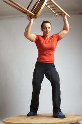 Woman Adult Average White Throwing Standing poses Casual